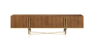 Modrest Bernard Mid-Century Modern Walnut & Gold Buffet
