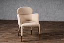 Modrest Shannon - Modern Beige Vegan Leather + Rosegold Dining Chair