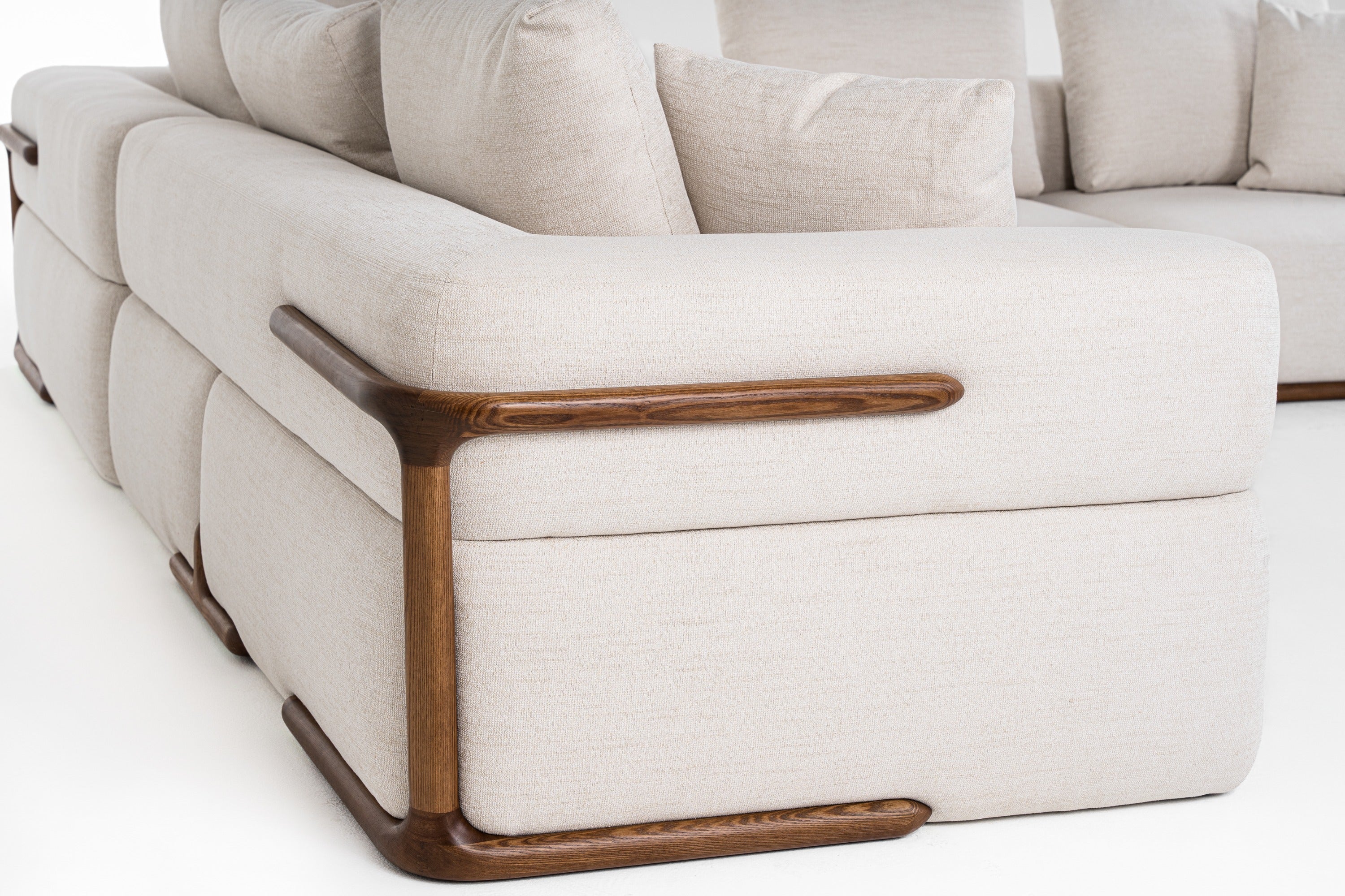 Divani Casa Simone - Modern Off-White Fabric Sectional Sofa