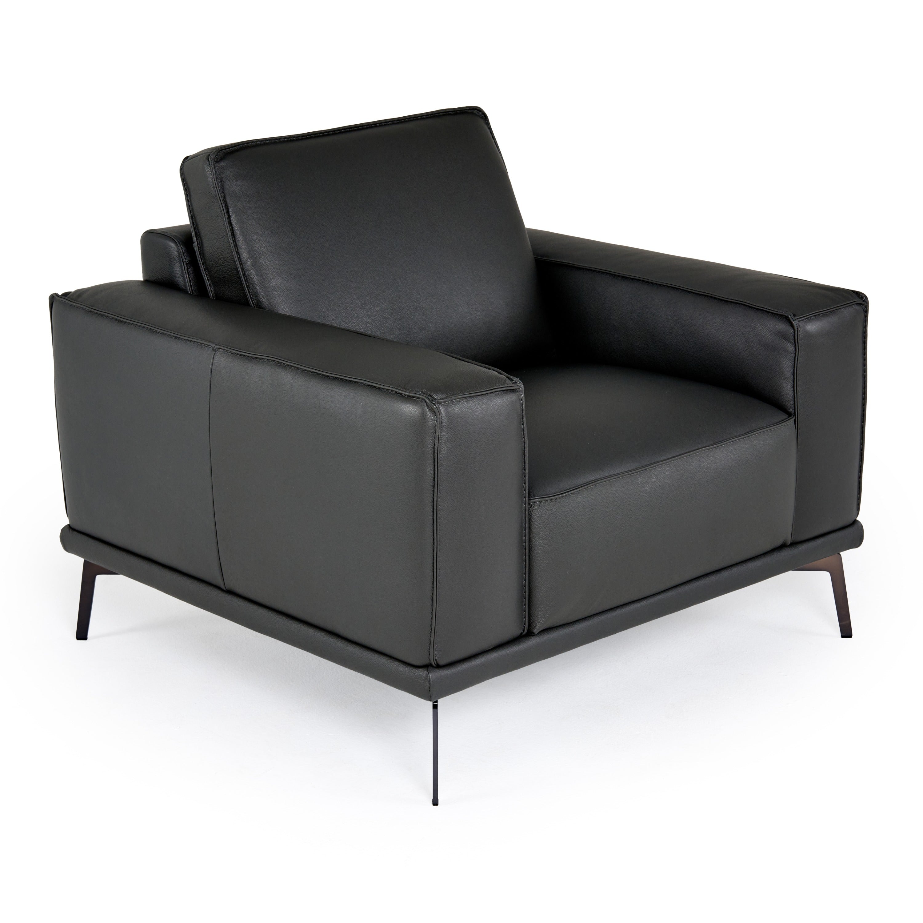 Lamod Italia Soho - Italian Grey Leather Armchair