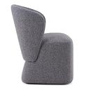Modrest Souza - Modern Grey Fabric Swivel Dining Chair
