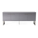 Modrest Splendor - Grey High Gloss Slatted Buffet