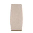 Modrest Tasha - Modern Beige Linen + Brushed Brass Dining Chair (Set of 2)