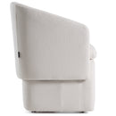 Modrest Tassell - Modern Ivory Fabric Dining Chair w/ Castor Wheels