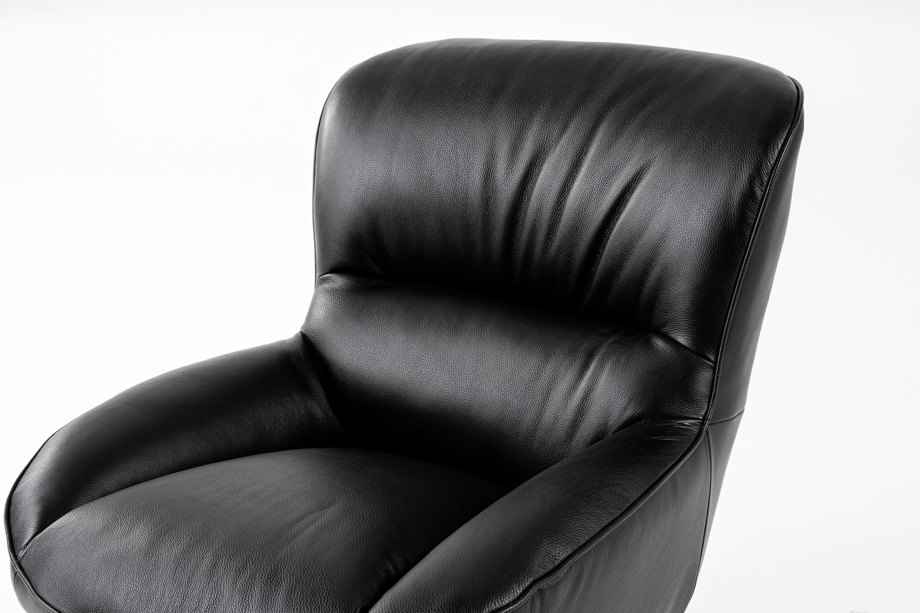 Modrest Theo - Modern Black Leather Accent Chair