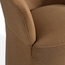 Modrest Timothy - Modern Brown Fabric Dining Chair w/ Castor Wheels