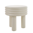 Modrest Townley - Contemporary White Round End Table