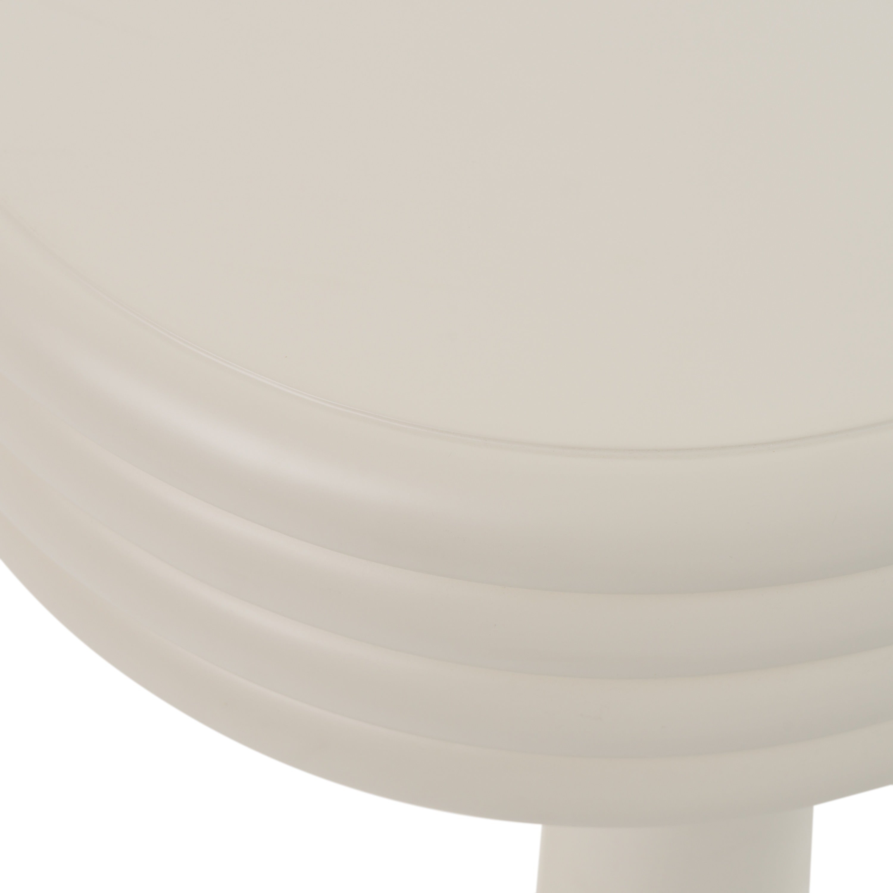 Modrest Townley - Contemporary White Round End Table
