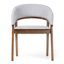 Modrest Truman - Mid-Century Modern Grey + Walnut Dining Chair