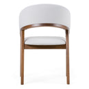 Modrest Truman - Mid-Century Modern Grey + Walnut Dining Chair