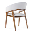 Modrest Truman - Mid-Century Modern Grey + Walnut Dining Chair
