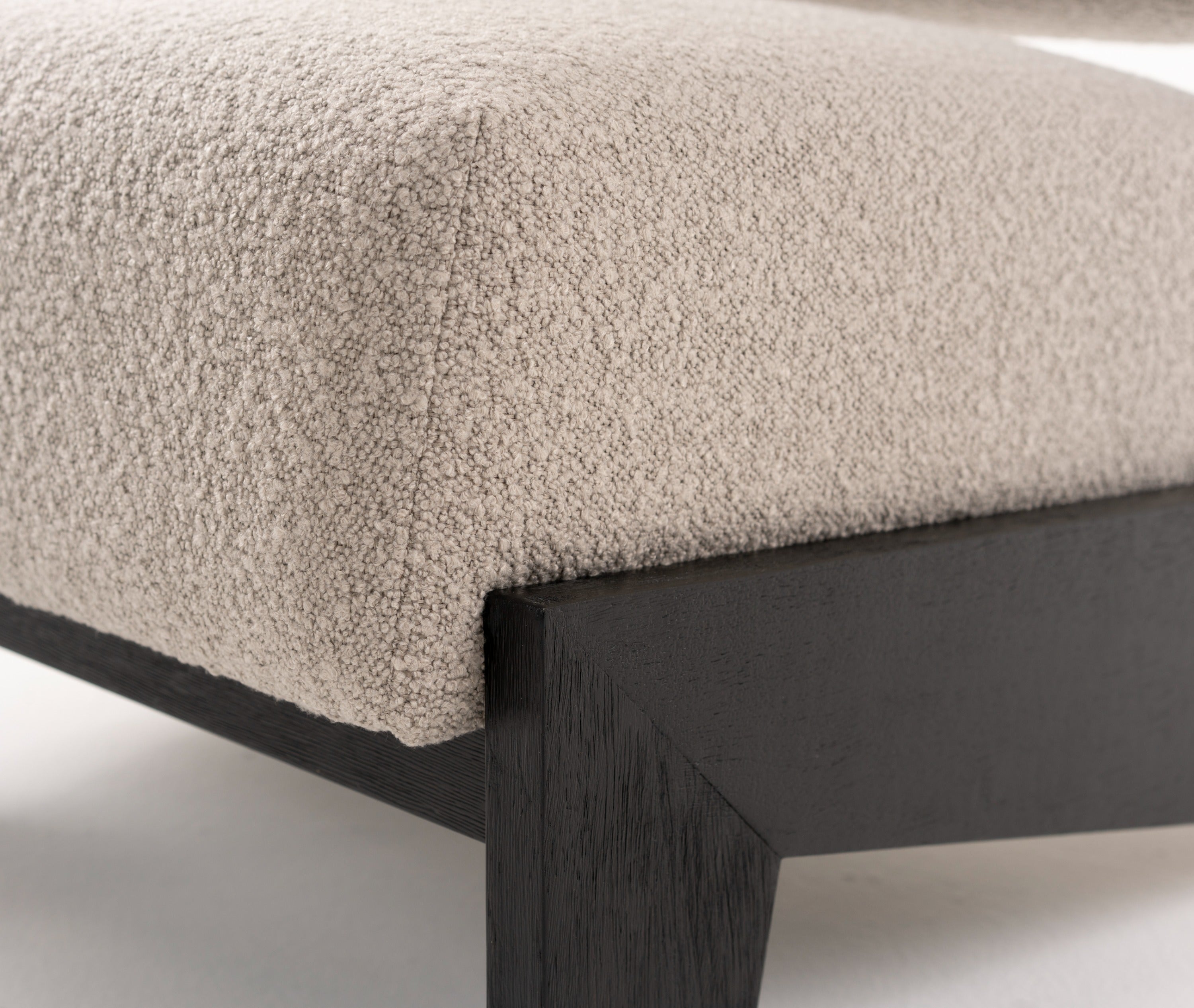 Modrest Tucker - Mid-Century Modern Light Grey Fabric + Black Walnut Accent Chair