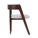 Modrest Vegas - Modern Light Grey + Walnut Oak Dining Chair (Set of 2)