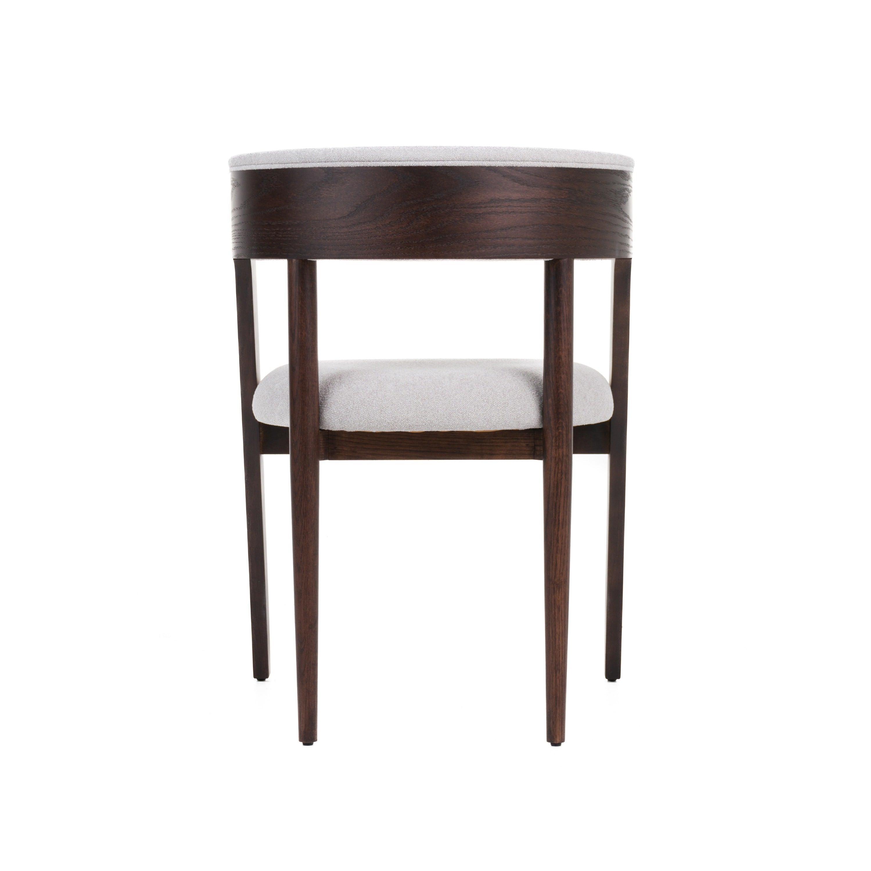 Modrest Vegas - Modern Light Grey + Walnut Oak Dining Chair (Set of 2)