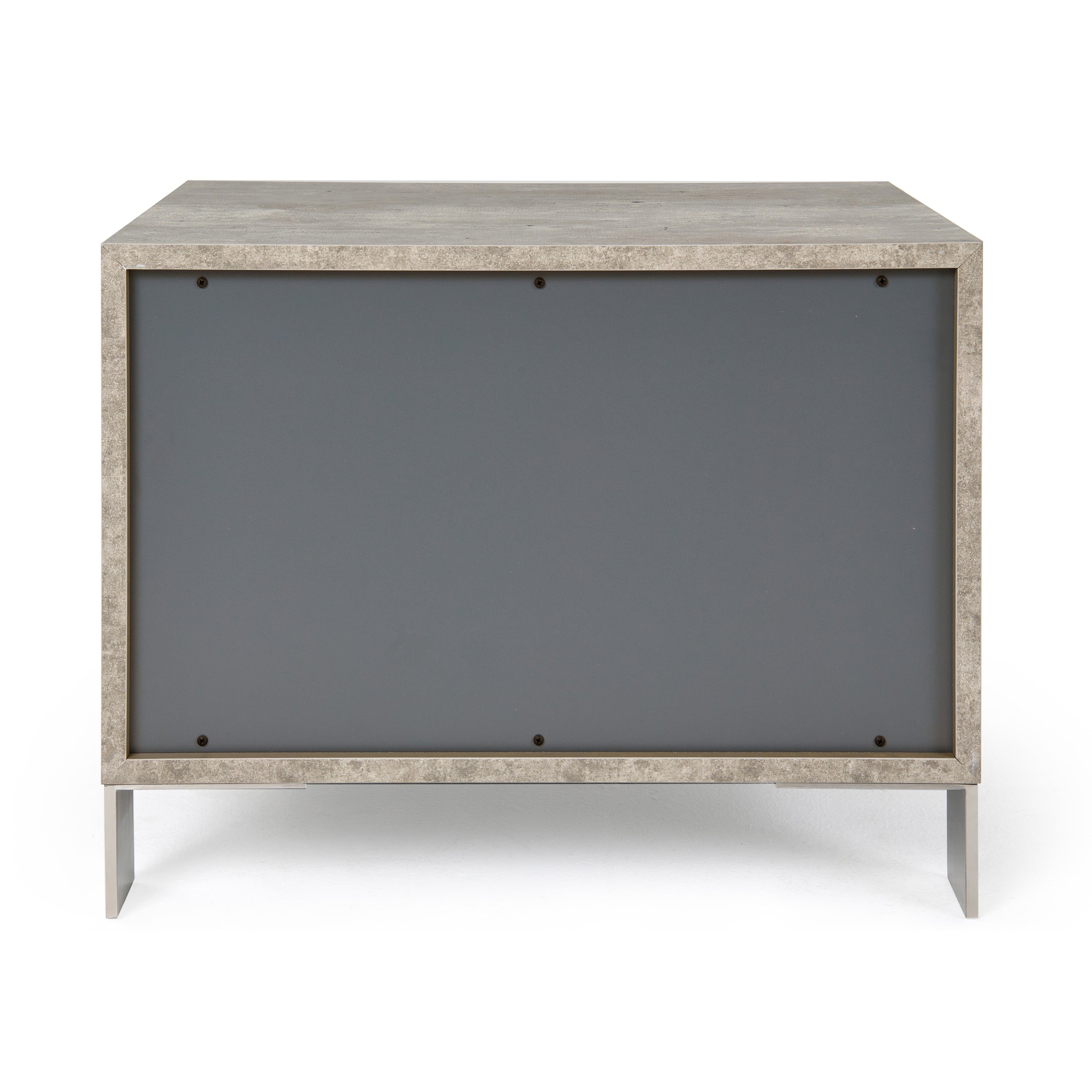Nova Domus Conner Modern Dark Walnut & Faux Concrete Nightstand
