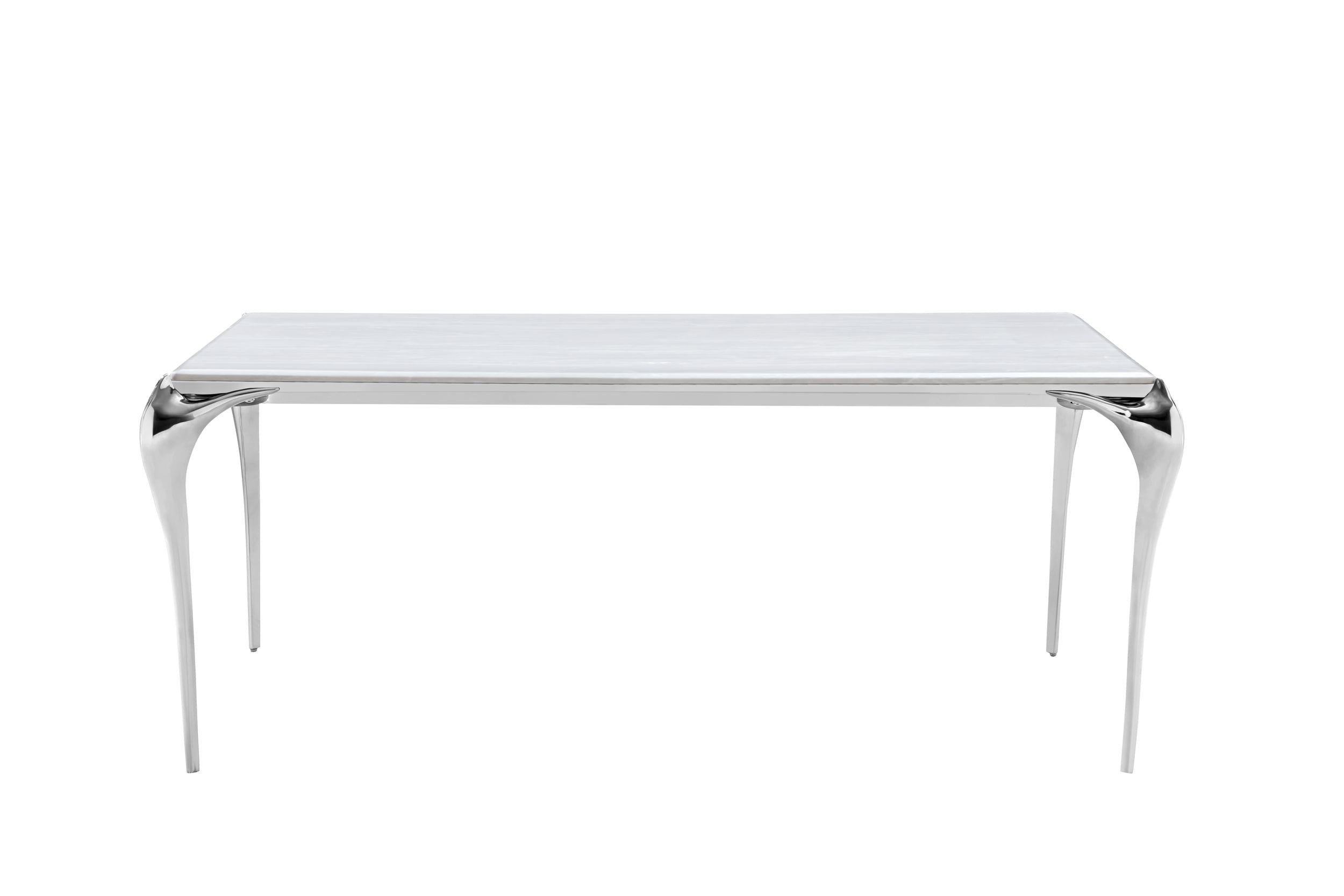 Modrest Vince - Modern Faux Marble & Stainless Steel Dining Table
