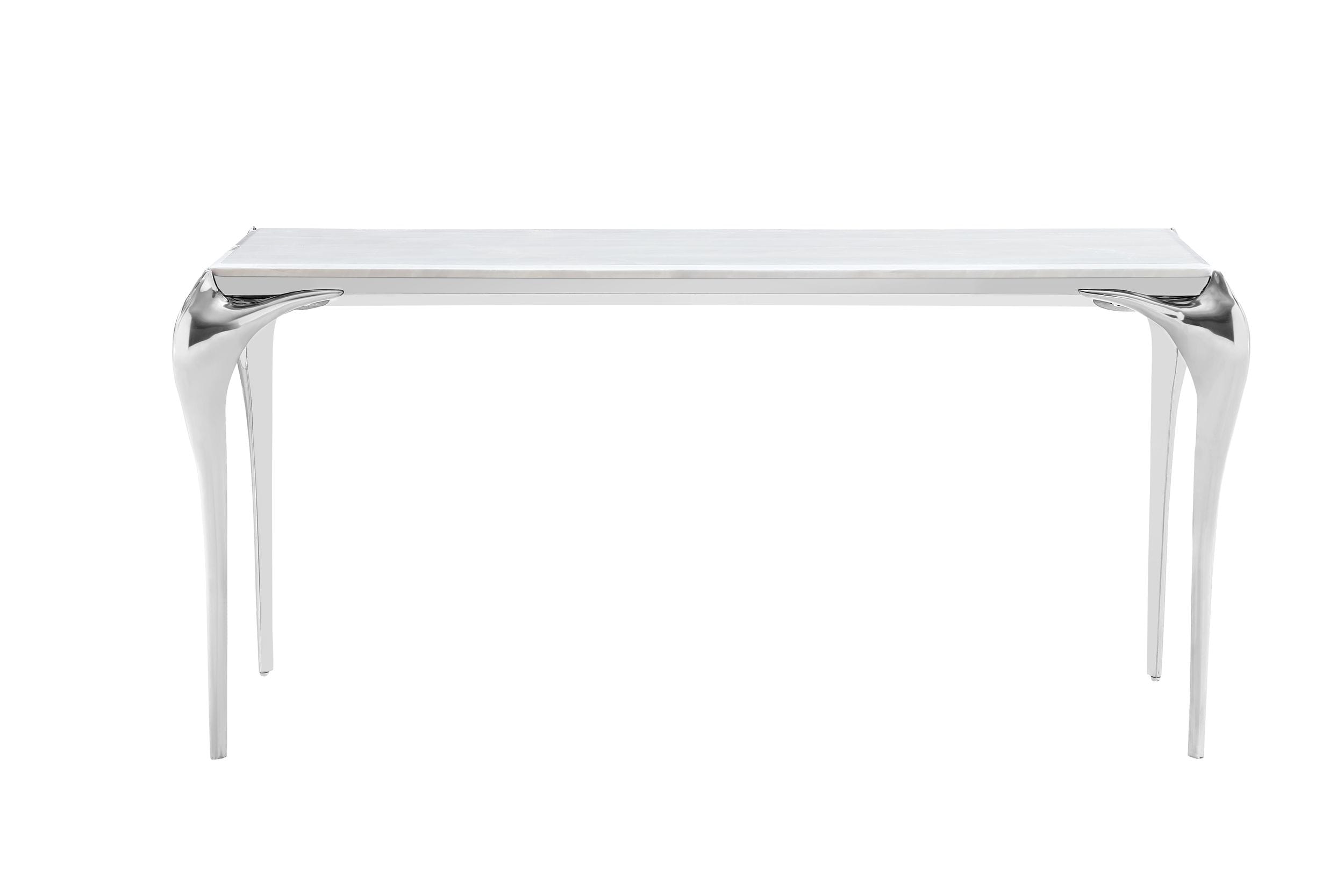 Modrest Vince - Faux Marble & Stainless Steel Console Table