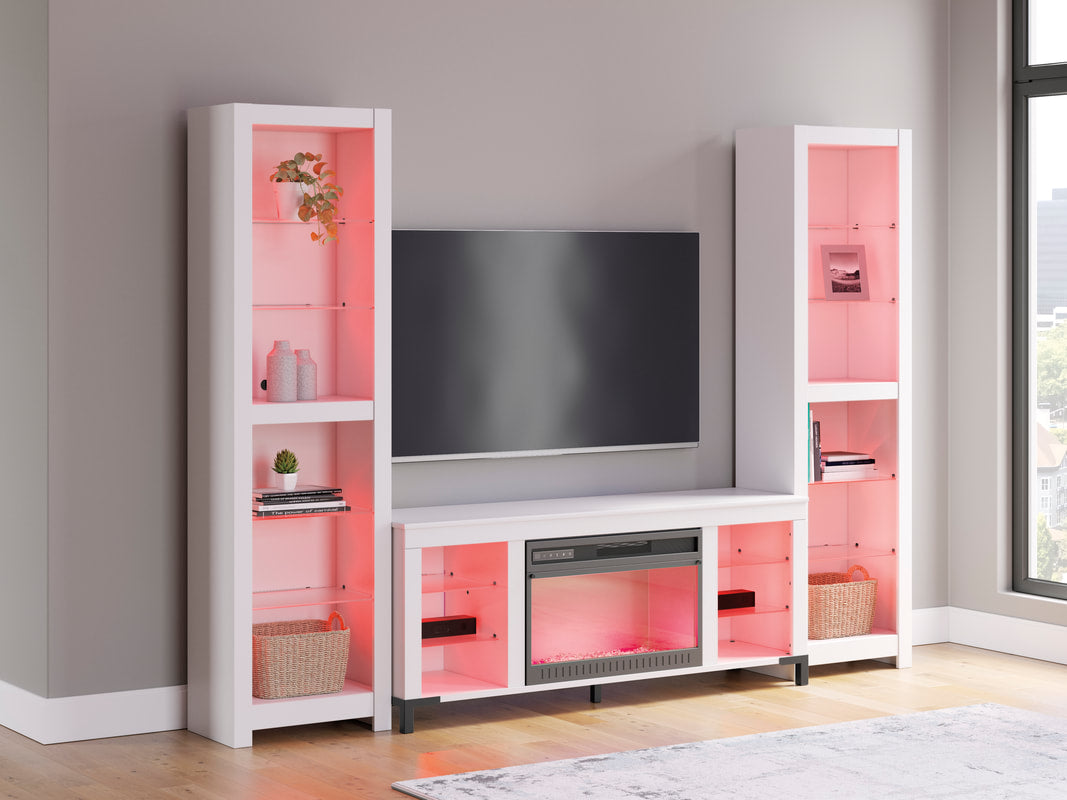 W2722 - TV Stand 59" L w/Fireplace (LED Lights) TV Stand with Insert