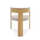 Modrest Washington - Modern Grey Fabric + Natural Oak Dining Chair (Set of 2)