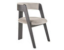 Modrest Washington - Modern Grey Fabric + Ebony Oak Dining Chair (Set of 2)