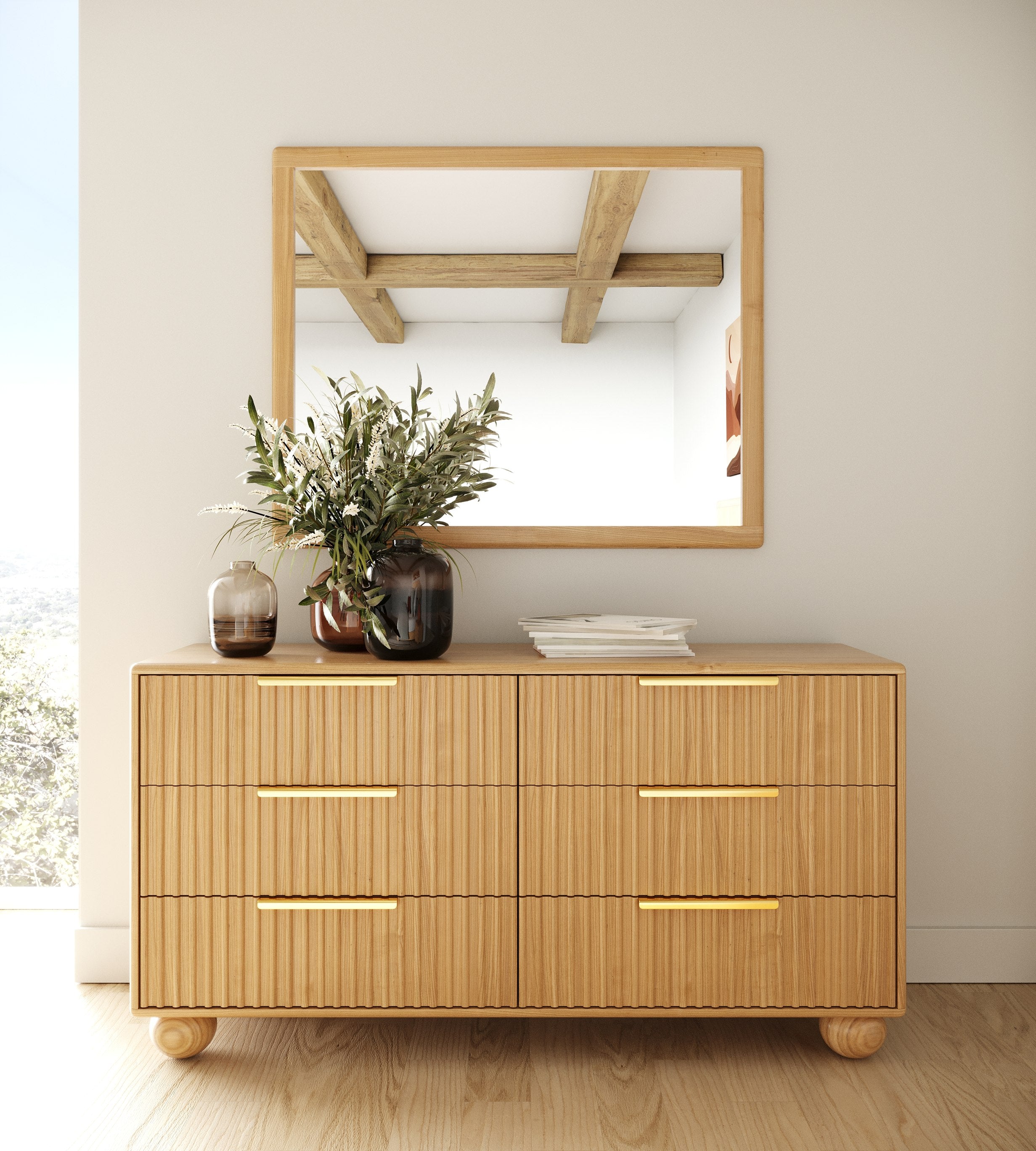 Modrest Winters - Modern Natural Oak Bedroom Set
