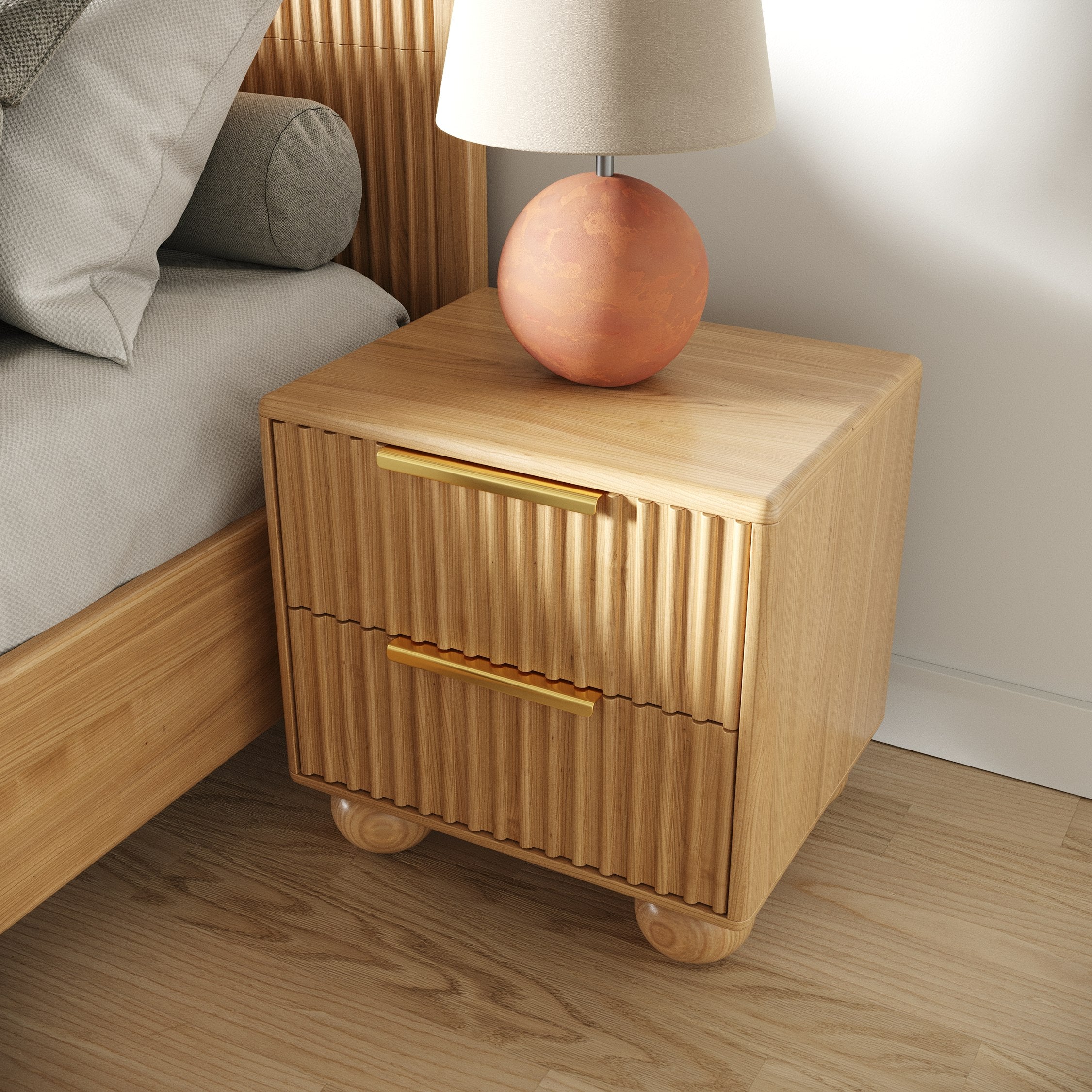 Modrest Winters - Modern Natural Oak Bedroom Set