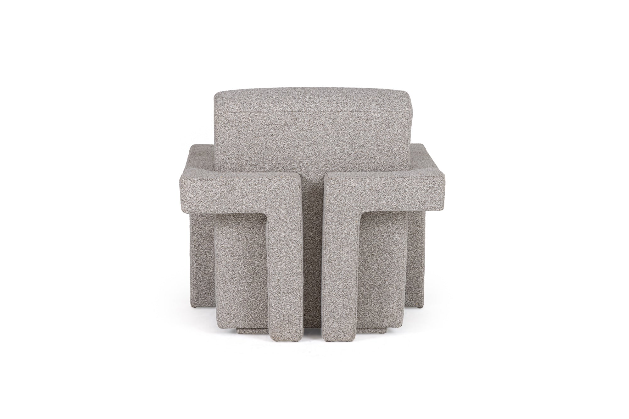 Modrest Wylie - Modern Light Grey-Beige Fabric Accent Chair