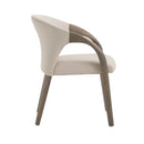Modrest Wynetta Mid-Century Modern Grey Vegan Leather + Grey Ash Dining Chair
