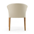 Modrest Wynetta Mid-Century Modern Grey Vegan Leather + Walnut Dining Chair