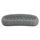 Divani Casa Yolonda - Modern Curved Light Grey Fabric Sofa Set