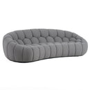 Divani Casa Yolonda - Modern Curved Light Grey Fabric Sofa Set