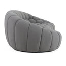 Divani Casa Yolonda - Modern Curved Light Grey Fabric Sofa Set