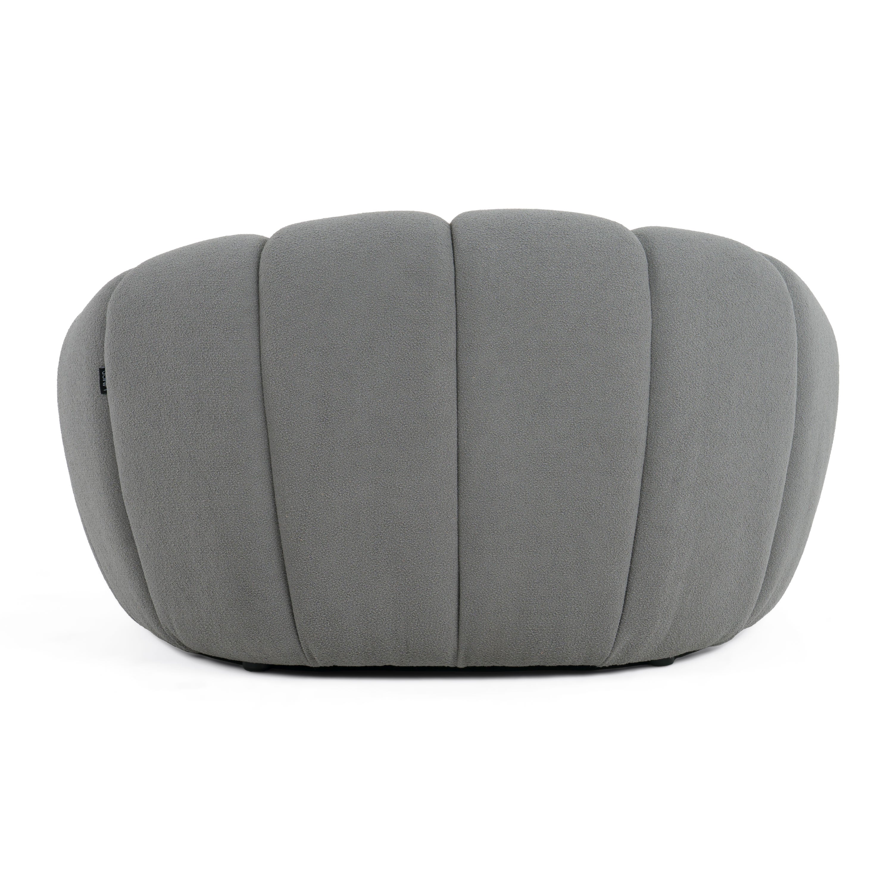 Divani Casa Yolonda - Modern Curved Light Grey Fabric Chair