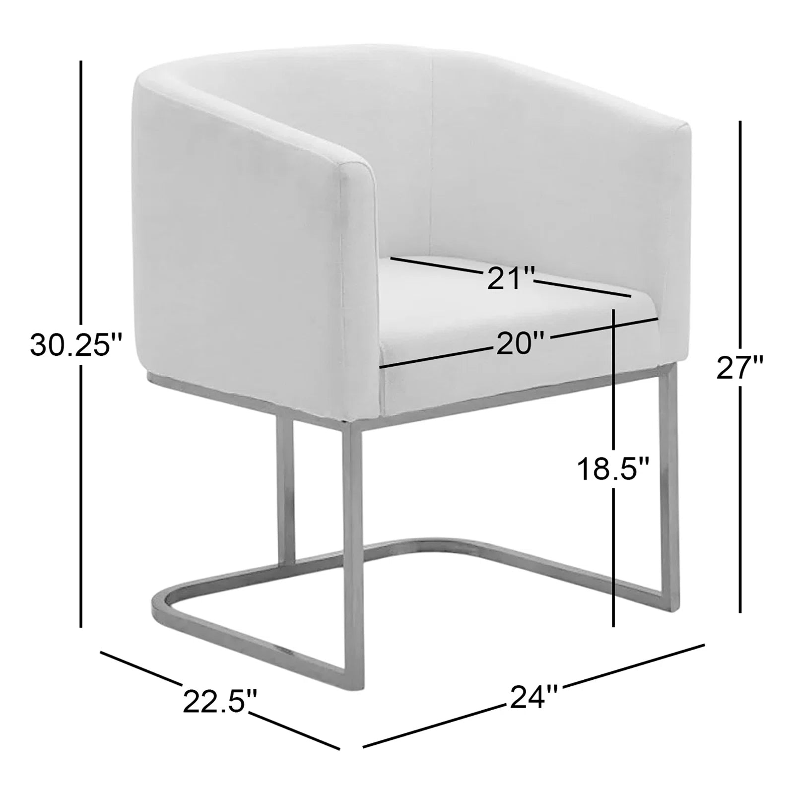 Modrest Yukon - Modern Medium Grey Fabric & Antique Brass Dining Chair