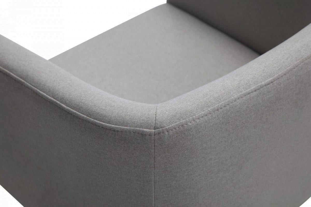 Modrest Yukon - Modern Medium Grey Fabric & Antique Brass Dining Chair