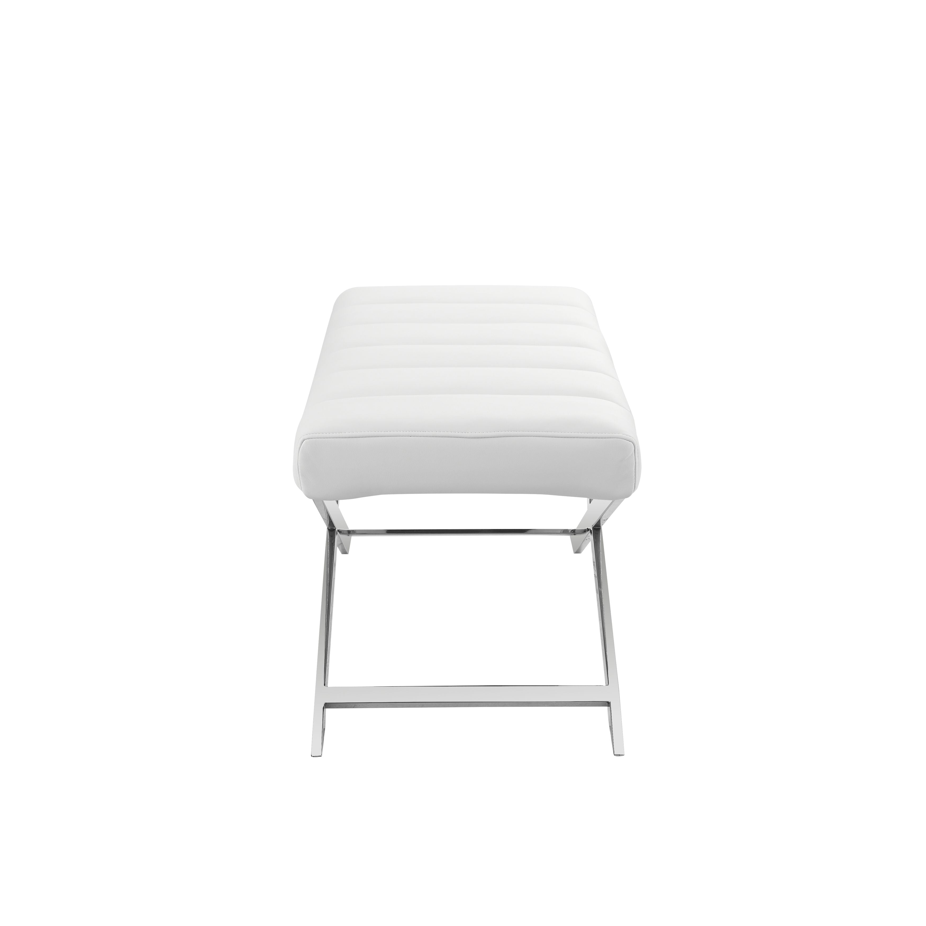 Modrest Xane - Contemporary White Vegan Leather Bench