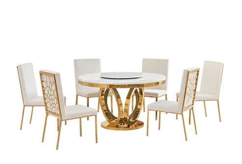 D615 Maxi Table (Cream/Gold)