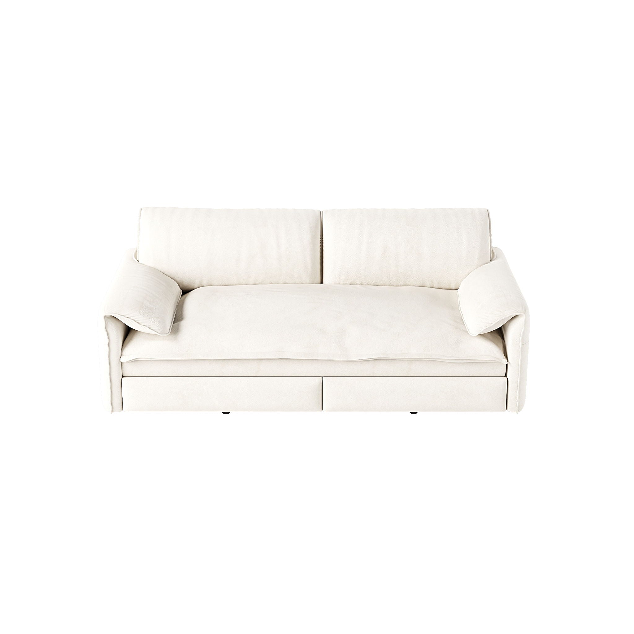 Queen Pull Out Sofa Bed With Side Storage