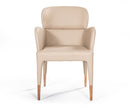 Modrest Ogden Modern Beige & Rosegold Dining Armchair