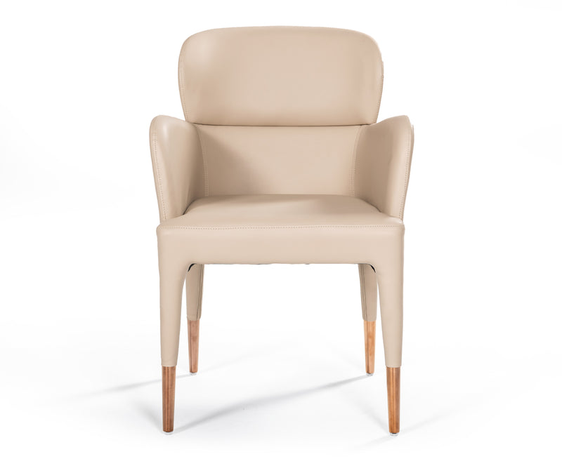 Modrest Ogden Modern Beige & Rosegold Dining Armchair