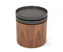 Modrest Bascom Modern Walnut End Table W/ Swivel Top