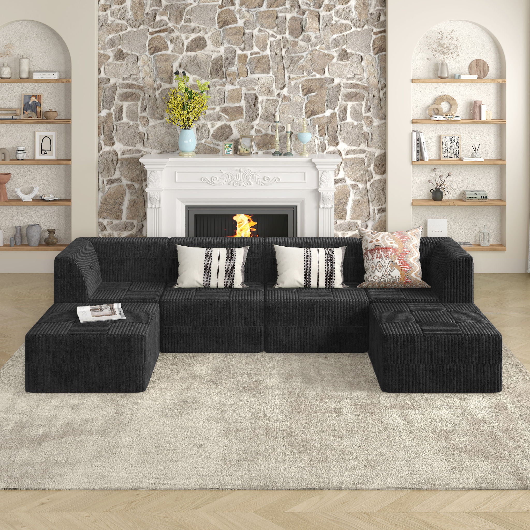 Modern Minimalist Corner Sofa Sleeper