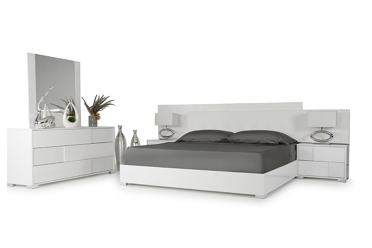 Modrest Monza Italian Modern White Nightstand
