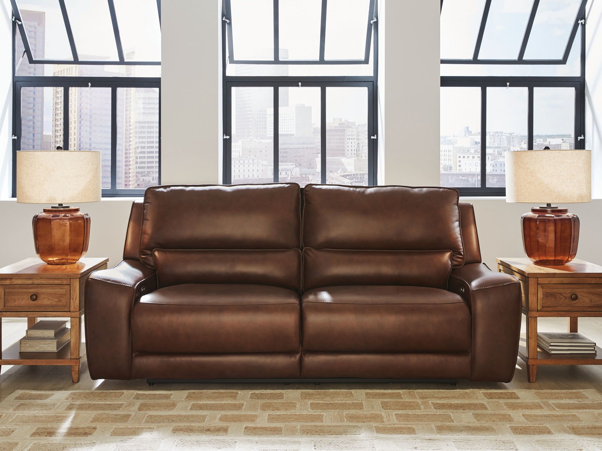 DeepWakes - 2 Seat Power Reclining Sofa With Adjustable Headrest