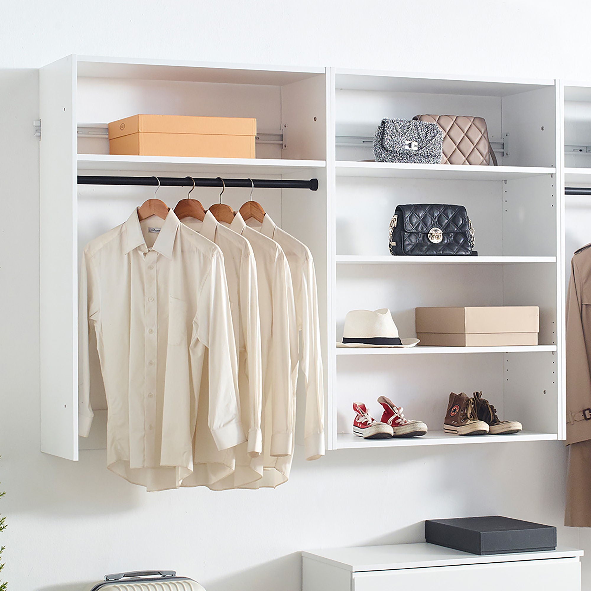 Devi - Wall Mounted Closet System With Modular Units