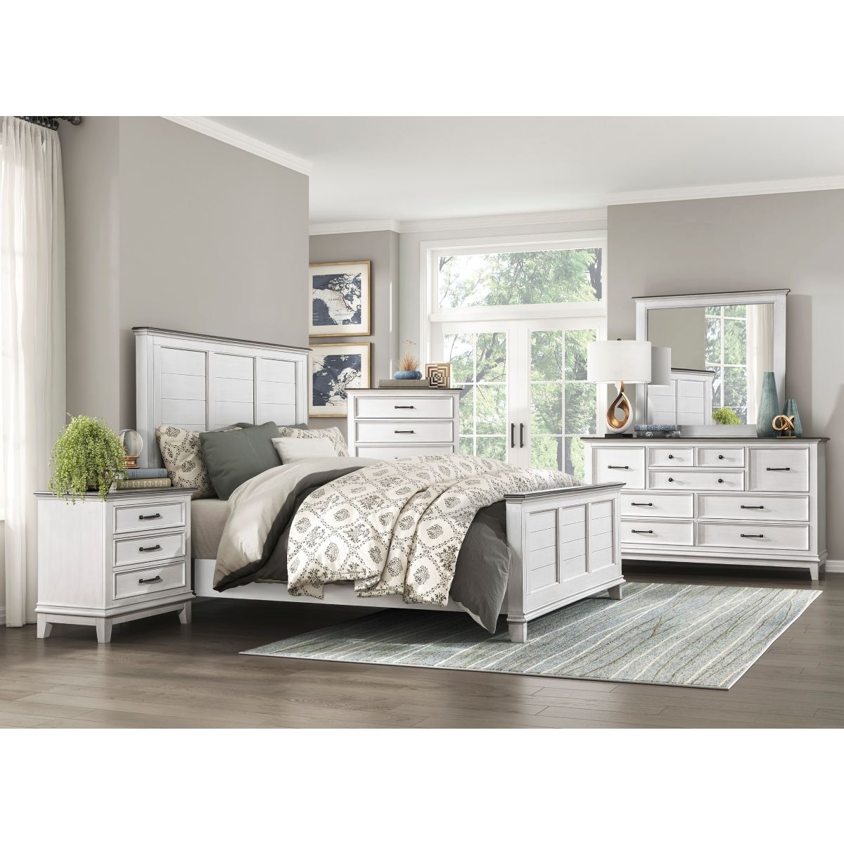 Chesterton - Nightstand - White / Brown