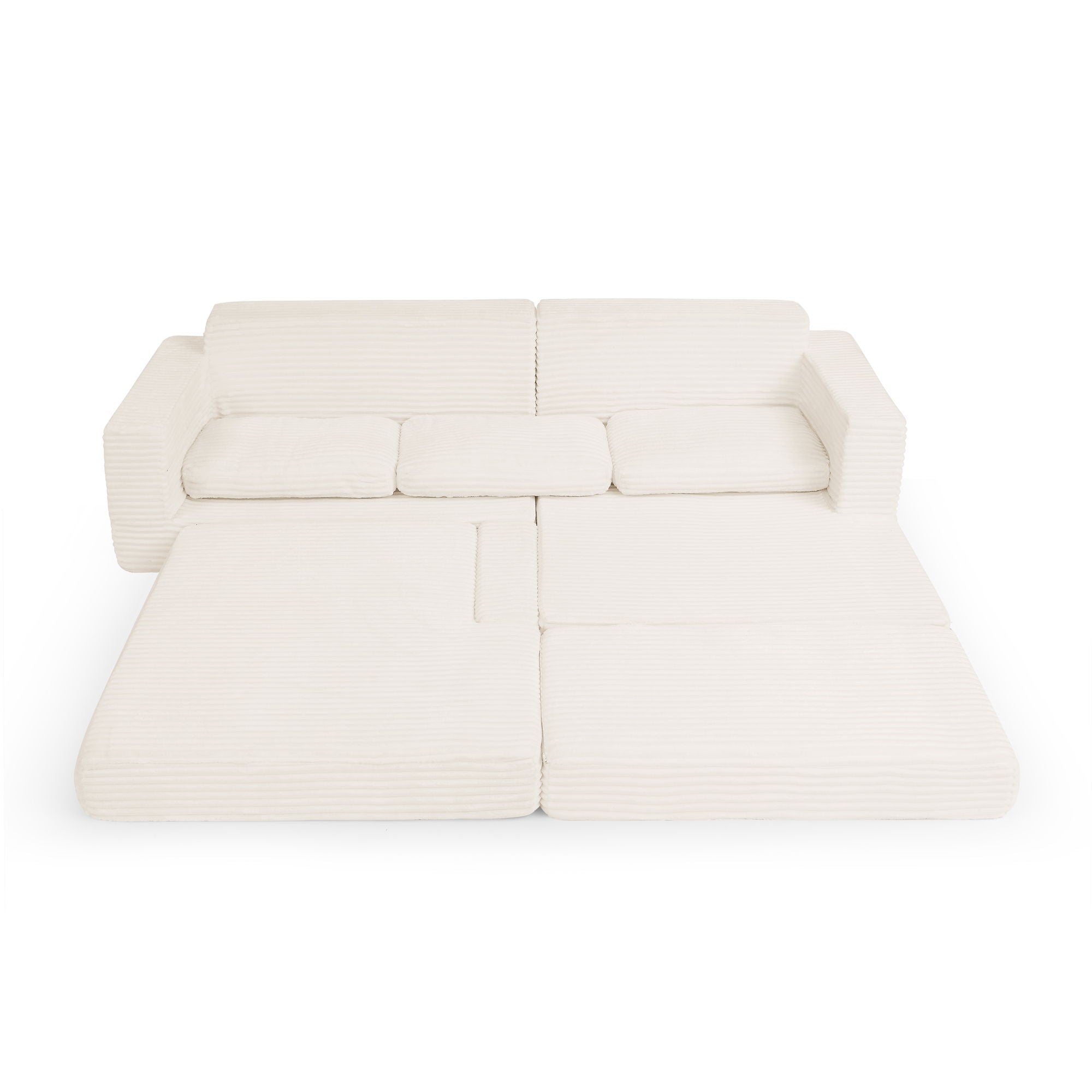 Modern Minimalist L Shape Modular Sectional Sofa, Couch