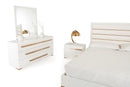 Nova Domus Juliet Italian Modern White & Rosegold Dresser