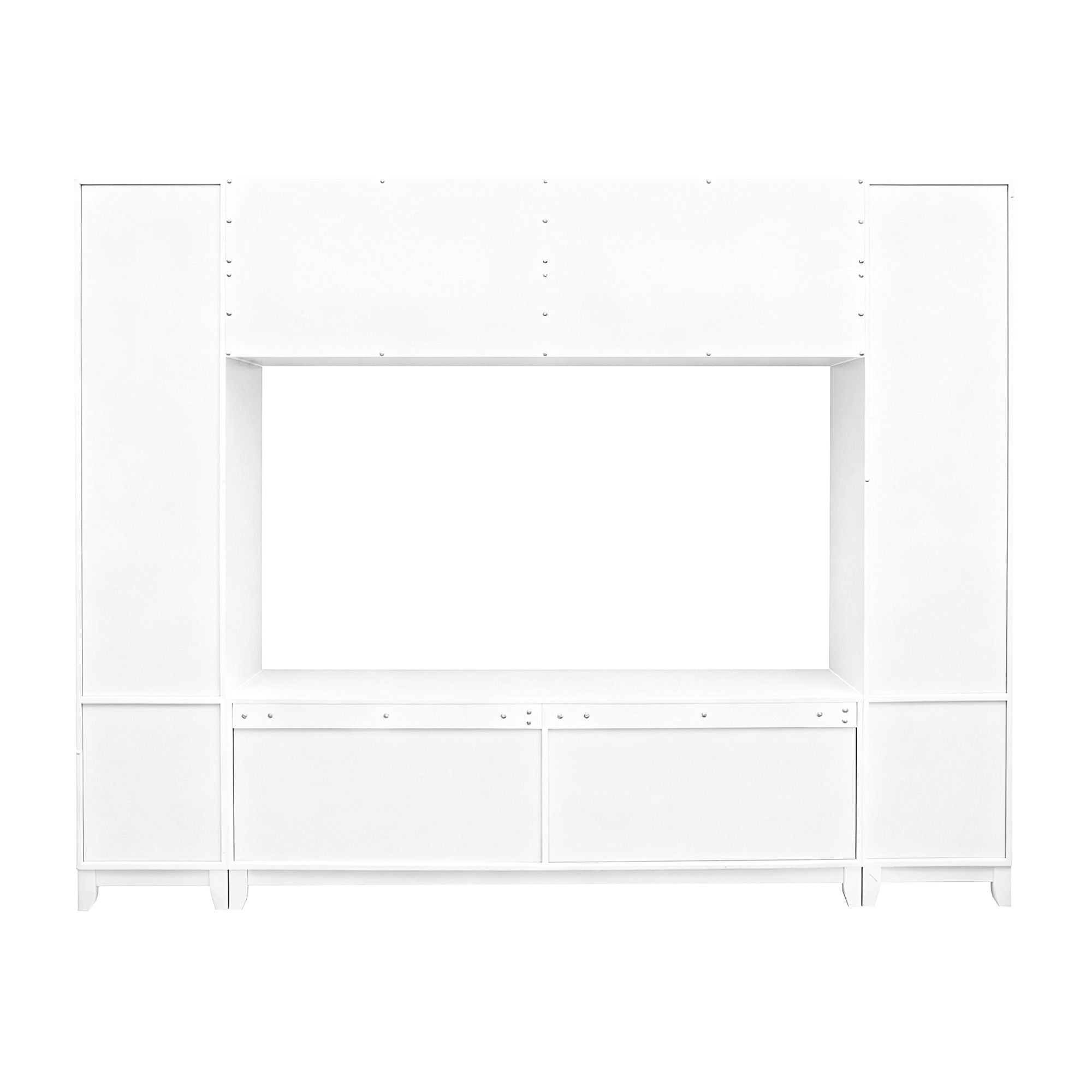 Wall Unit Modern Entertainment Center With Glass Doors