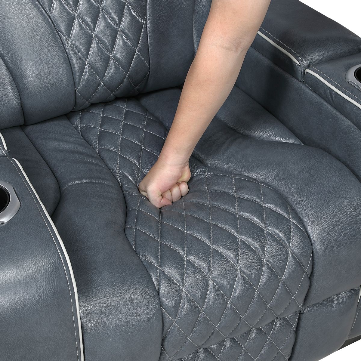 Apex - Power Reclining Chair With Power Headrest, Storage Arms With Cup Holders, Air Massage And Heat, LED Lighting And Charging Ports